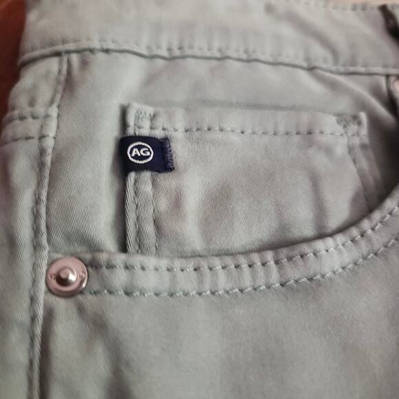 AG Adriano Goldschmied Chino Women sz.‎ 26R Sage Green Stevie Ankle Preppy Jeans - Picture 7 of 13